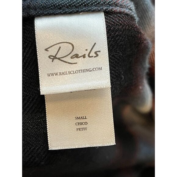 Rails Red Black Ombre Plaid Button-Down Shirt – Women’s Size S - Picture 4 of 4